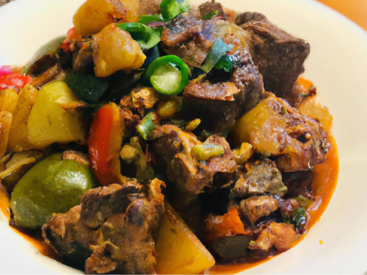 Goat Vindaloo With Tawa Veggies