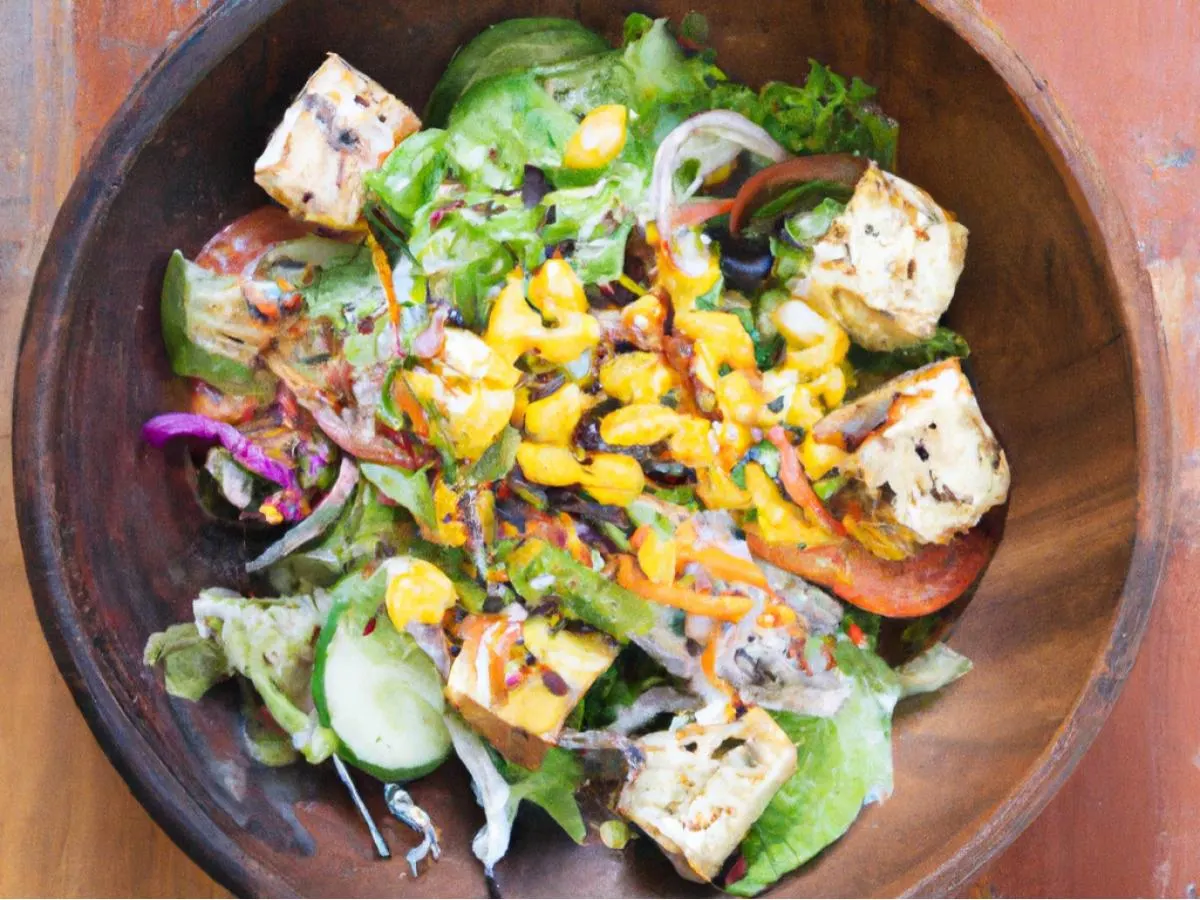 Fiesta Tofu Entree Salad (NO DAIRY) Fiesta Tofu Entree Salad (NO DAIRY)