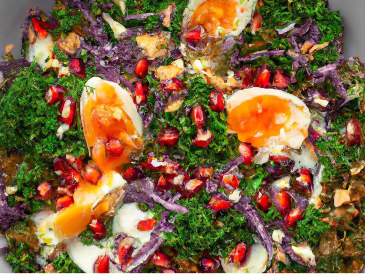 Lentil Mental Salad with Organic Egg