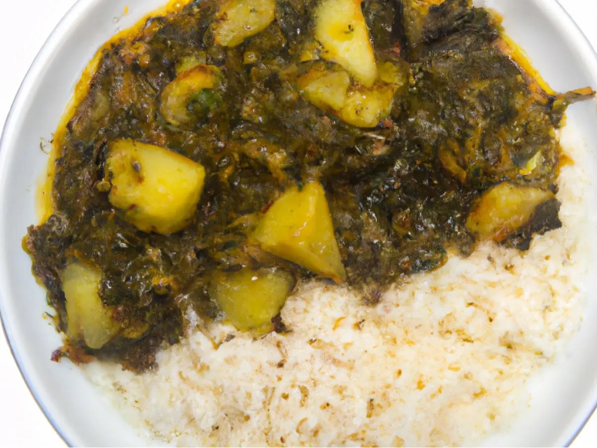 Aloo Saag Rice Bowl