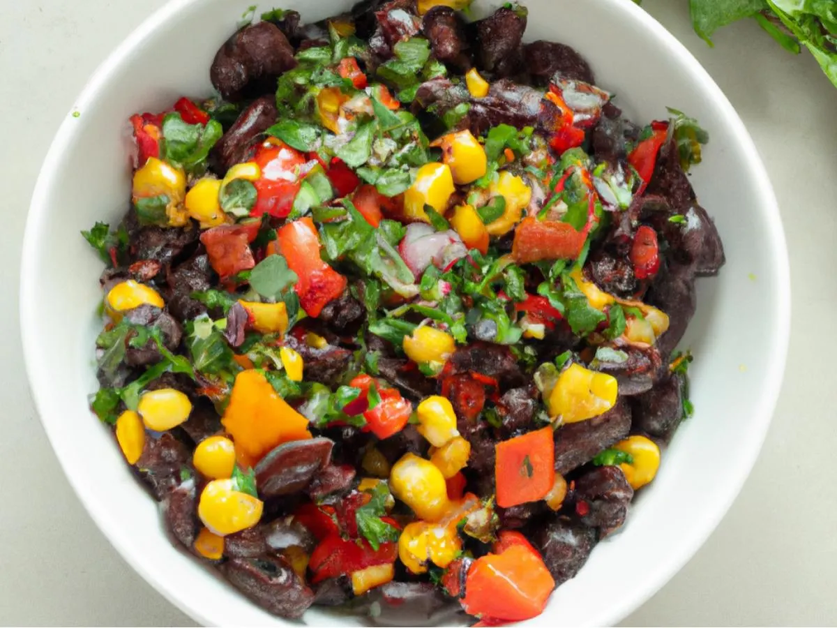 Black Bean & Corn Salad With Roasted Peppers, Cilantro Black Bean & Corn Salad With Roasted Peppers, Cilantro