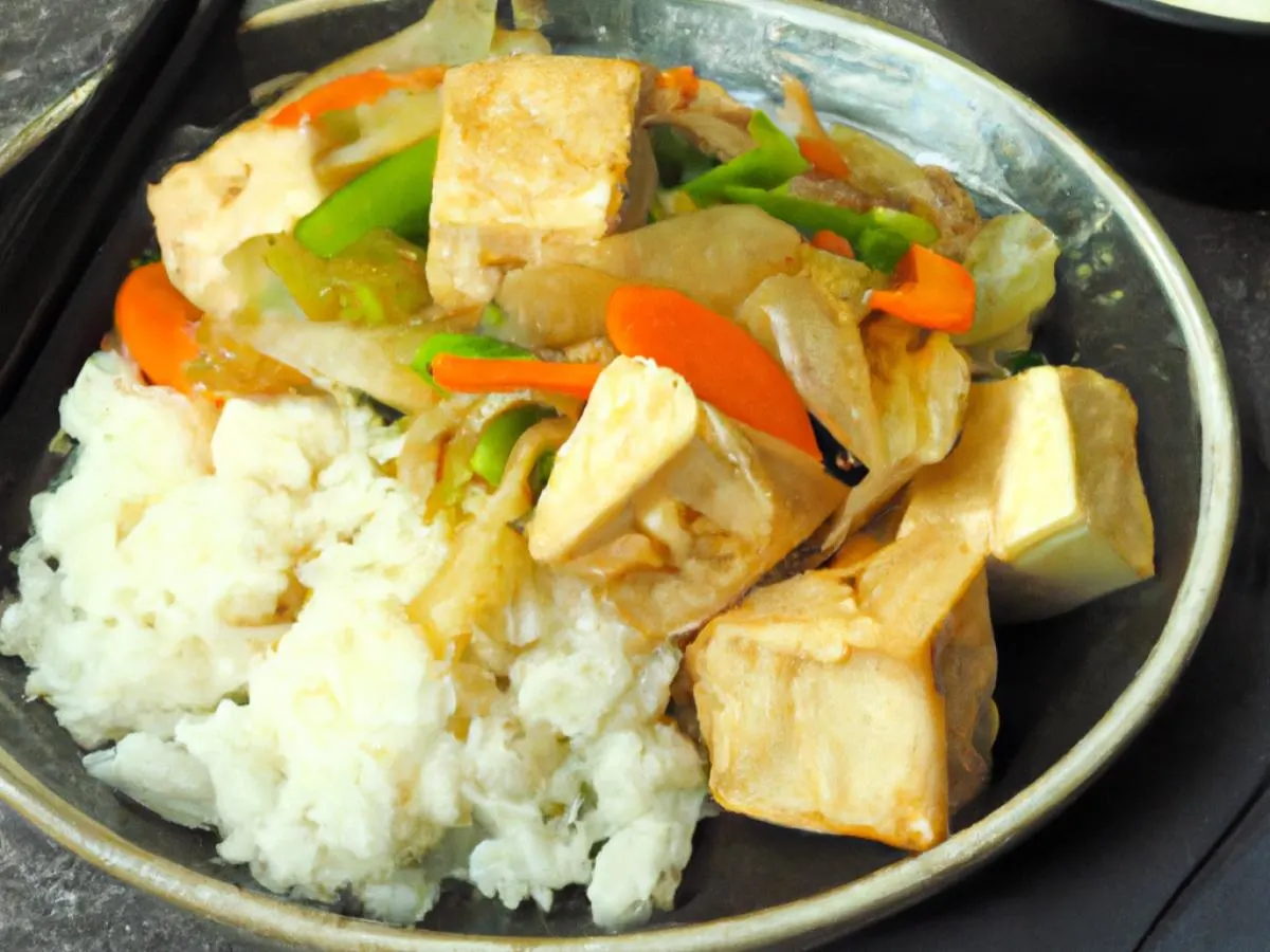 Fried Tofu with Mixed Vegetables [21 oz]