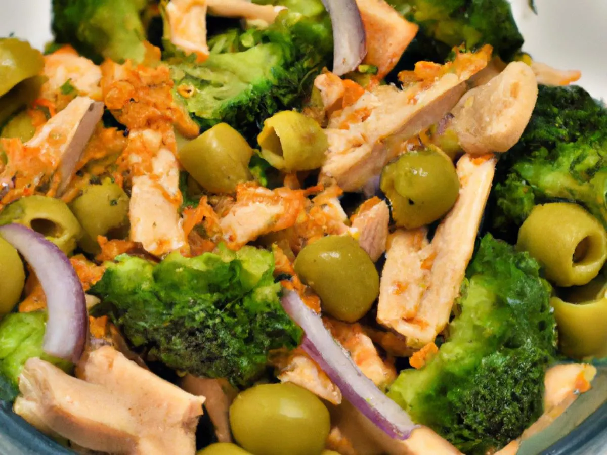 Chicken and Broccoli Salad with Garlic Sauce [21 oz]