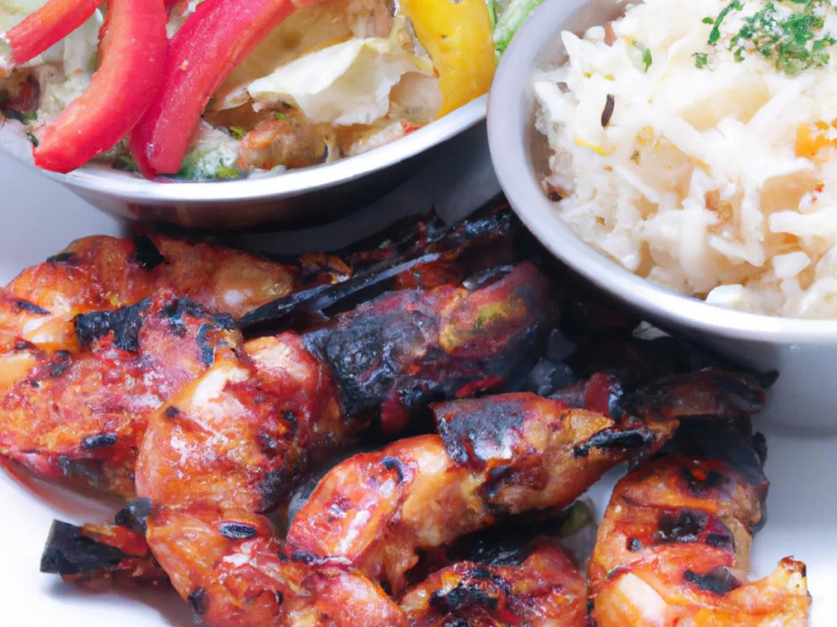 Jerk Shrimp Jumbo, Rice & Beans, & Steamed Cabbage Jerk Shrimp Jumbo, Rice & Beans, & Steamed Cabbage