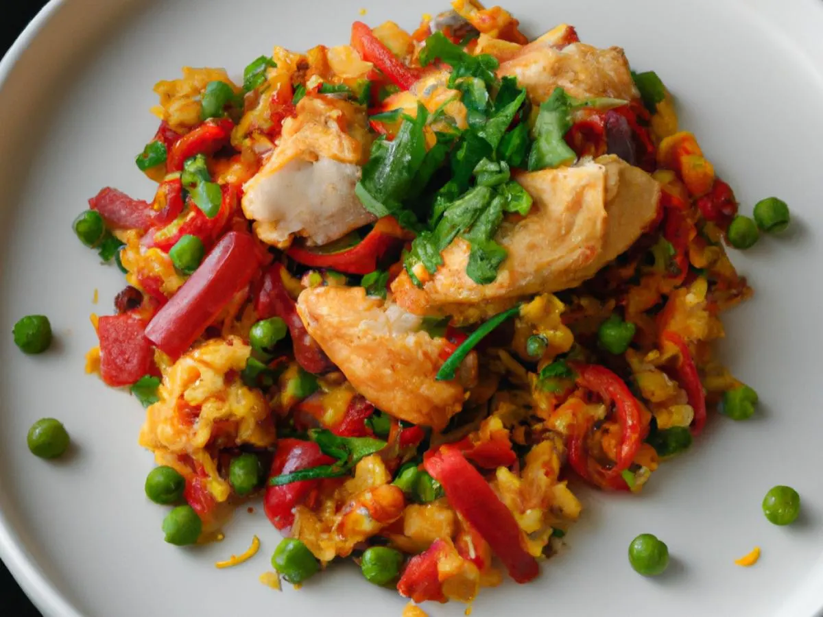 Allergen Free- Chicken Mojo with Arroz Verde and Sautéed Seasonal Vegetables Allergen Free- Chicken Mojo with Arroz Verde and Sautéed Seasonal Vegetables