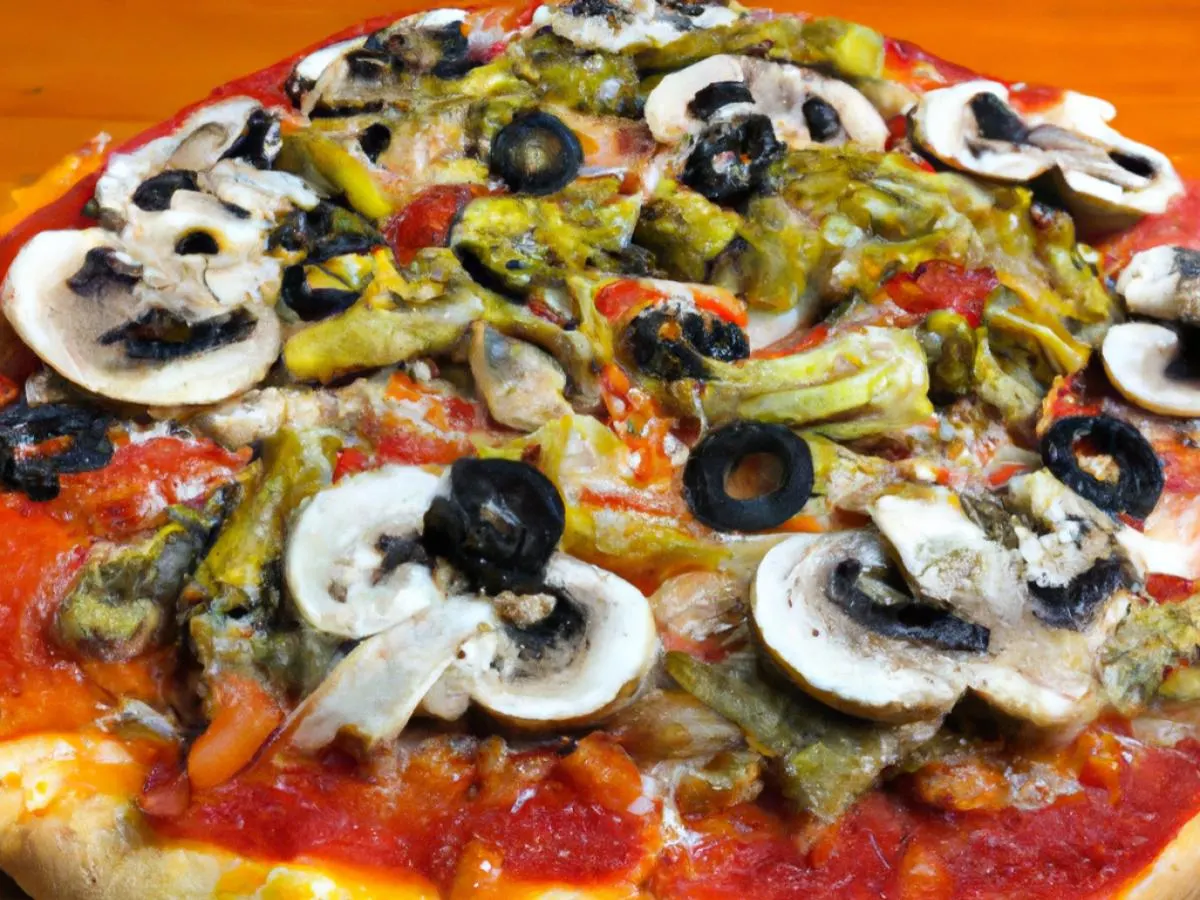 Personal Garden Veggie Pizza and Side Salad (no cheese)