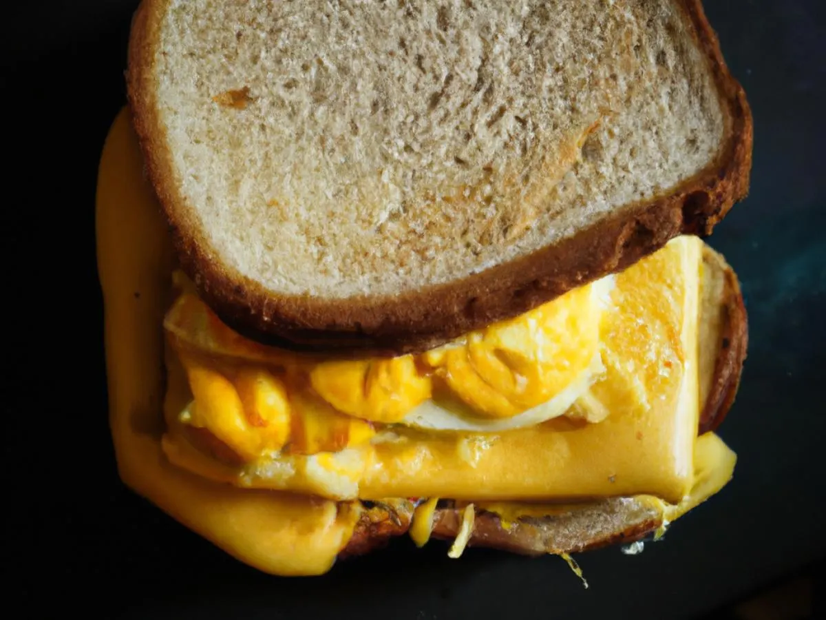 NY Style Egg Sandwich on Sliced Artisanal Bread w/ Cheddar Cheese NY Style Egg Sandwich on Sliced Artisanal Bread w/ Cheddar Cheese