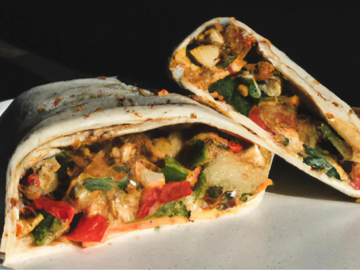 Vegan Grilled Vegetable Tofu Breakfast Burrito (NO ONIONS) Vegan Grilled Vegetable Tofu Breakfast Burrito (NO ONIONS)