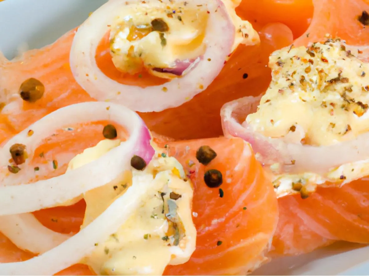 Fresh Salmon with Onion and Mayo Fresh Salmon with Onion and Mayo