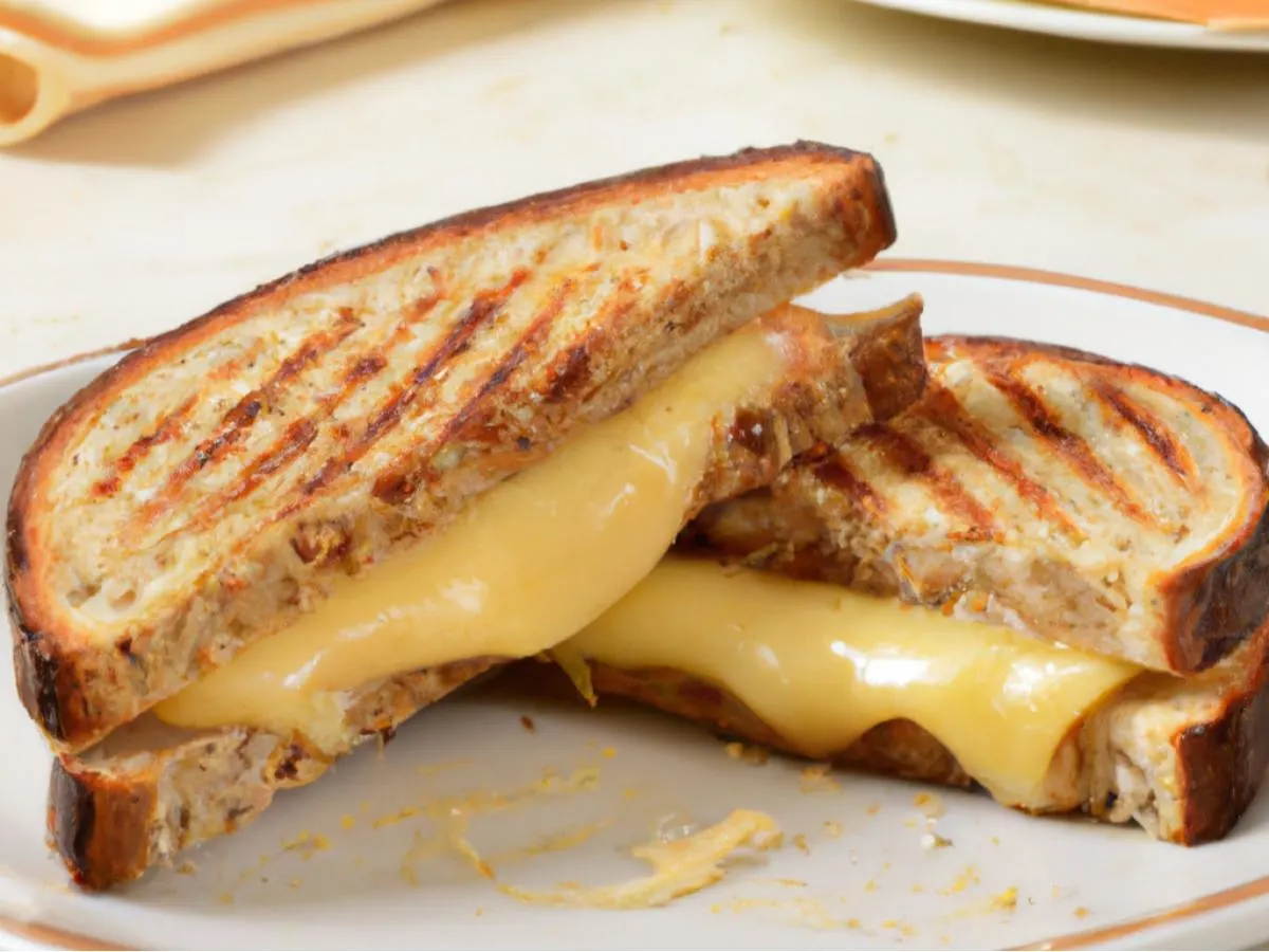 Grilled Provolone Cheese Sandwich on Whole Wheat Bread Grilled Provolone Cheese Sandwich on Whole Wheat Bread