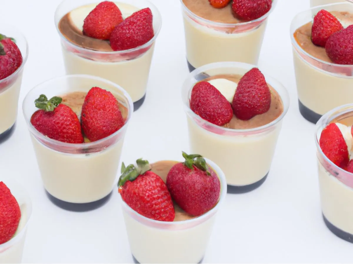 Magnolia Pudding Cups with Strawberry Magnolia Pudding Cups with Strawberry