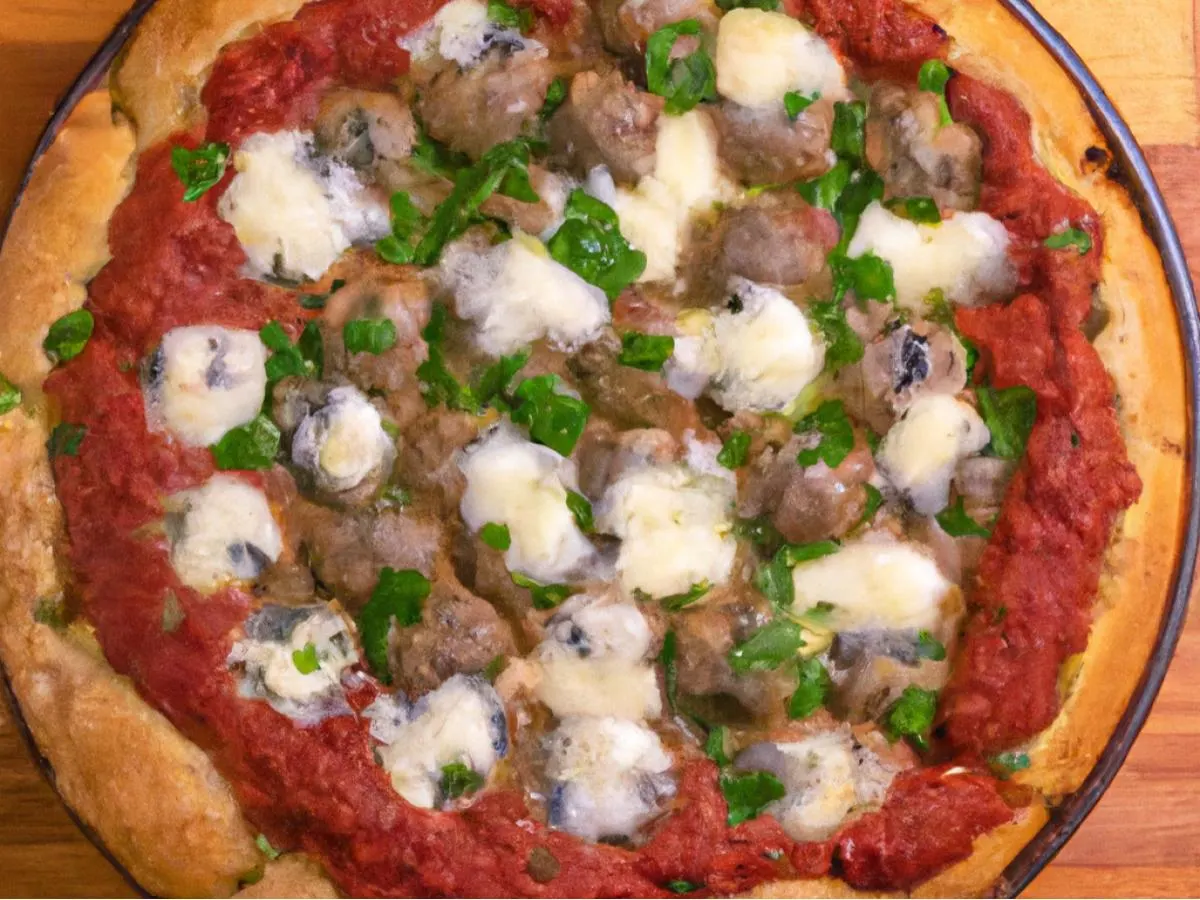 Meatball Deep Dish Pizza