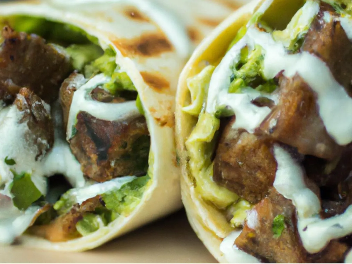 Halal Certified Combo Lamb and Chicken Shawarma Wrap and Pita Chips Halal Certified Combo Lamb and Chicken Shawarma Wrap and Pita Chips