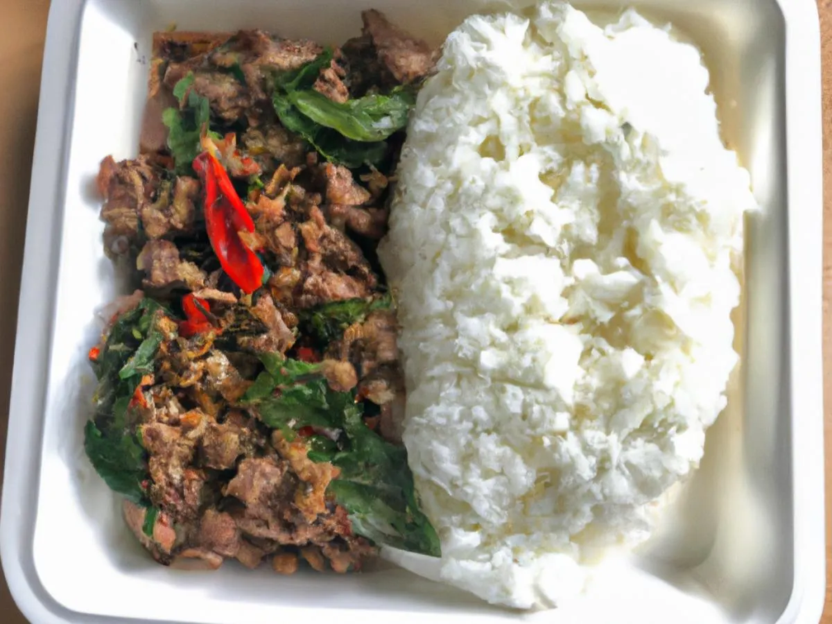 Thai Basil Pork Boxed Lunch Thai Basil Pork Boxed Lunch