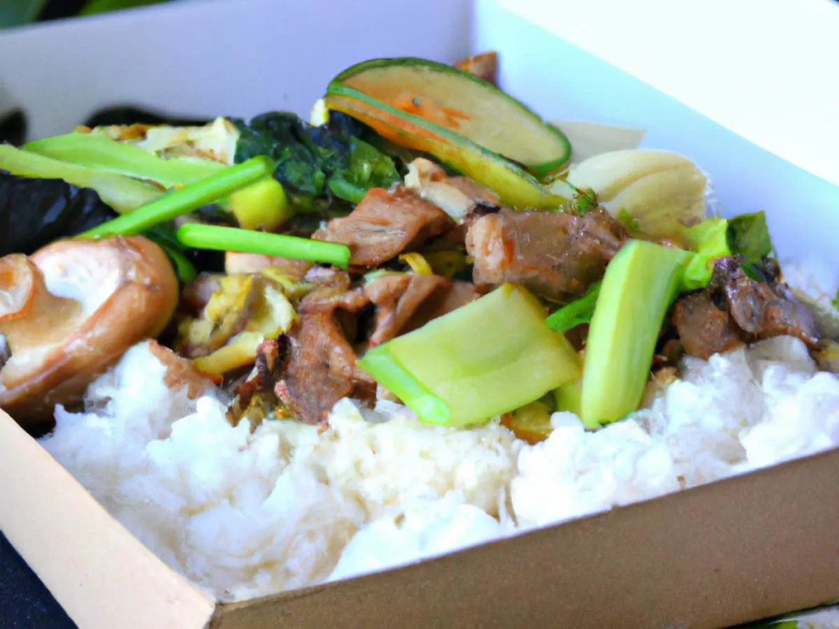 Vegetable Medley with Pork Boxed Lunch Vegetable Medley with Pork Boxed Lunch