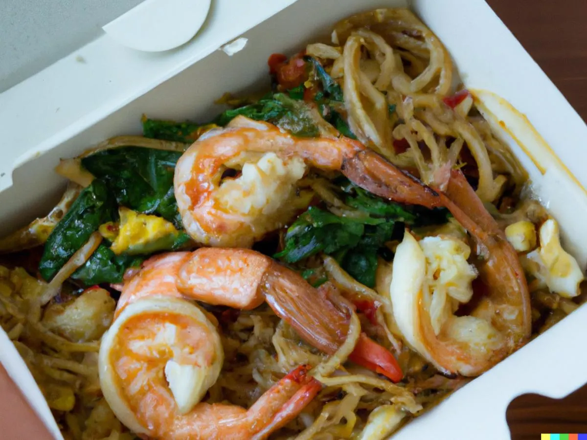 Drunken Noodles with Shrimp Boxed Lunch Drunken Noodles with Shrimp Boxed Lunch