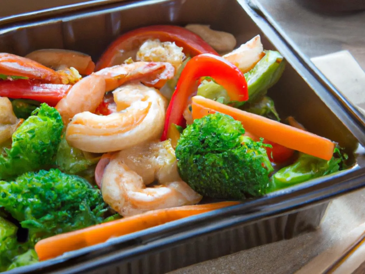 Light Carb Black Pepper Shrimp Boxed Lunch Light Carb Black Pepper Shrimp Boxed Lunch