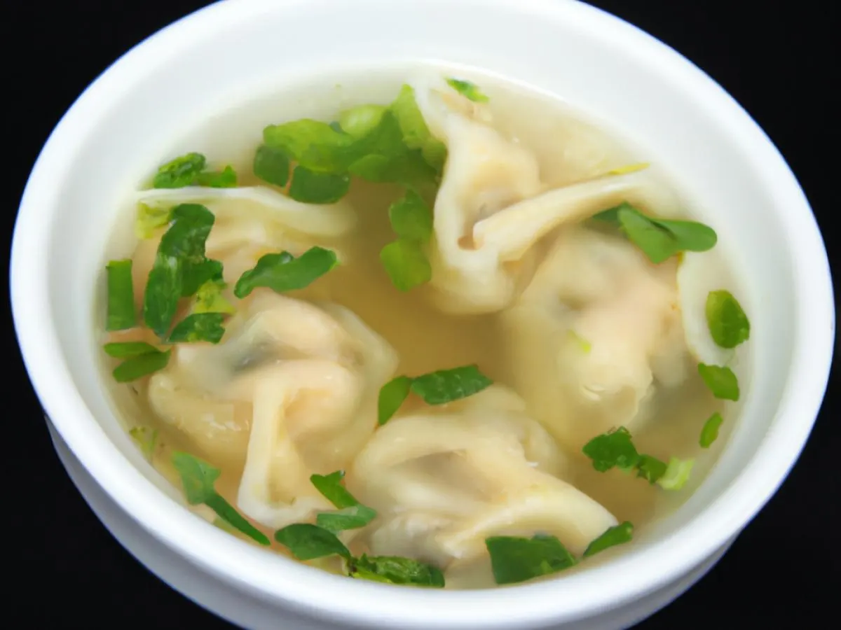 Signature Hand Made Pork Wonton Soup Signature Hand Made Pork Wonton Soup