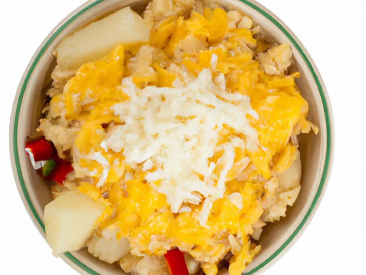 Potato, Egg and Cheese Breakfast Burrito Bowl