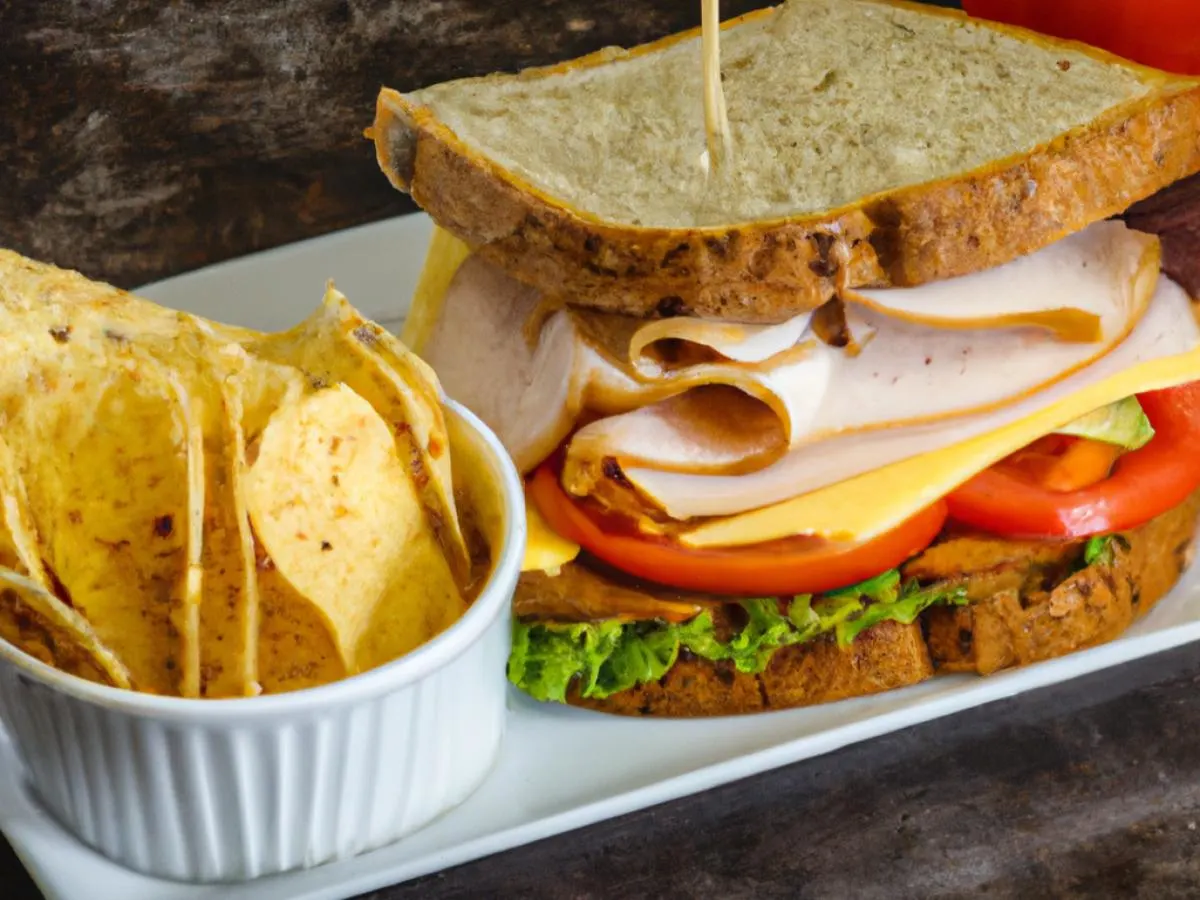 Broadway Turkey & Cheese Sandwich on Whole Wheat with Kettle Chips Broadway Turkey & Cheese Sandwich on Whole Wheat with Kettle Chips