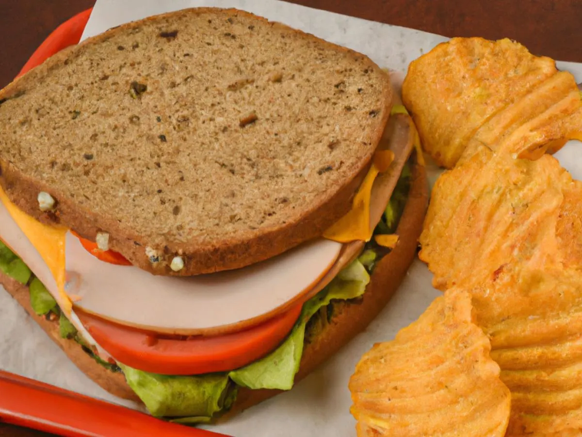 Broadway Turkey & Cheese Sandwich on Whole Wheat with Kettle Chips and Cookies Broadway Turkey & Cheese Sandwich on Whole Wheat with Kettle Chips and Cookies