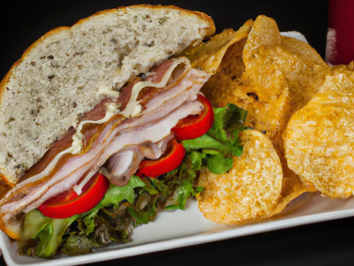 Times Square Turkey Club Sandwich on White with Kettle Chips and Chocolate Chip Cookies Times Square Turkey Club Sandwich on White with Kettle Chips and Chocolate Chip Cookies