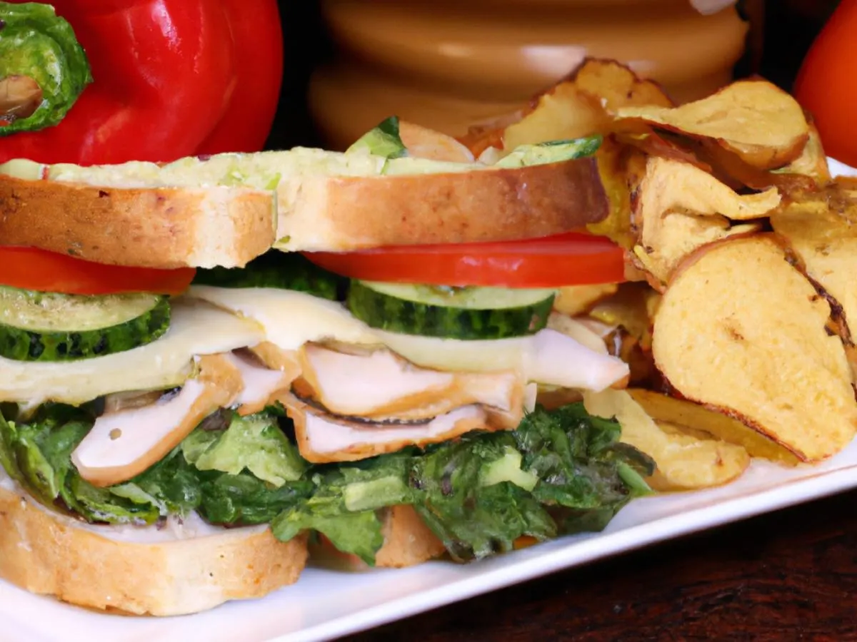The Village Avo Turkey Sandwich on White with Kettle Chips and Chocolate Chip Cookies The Village Avo Turkey Sandwich on White with Kettle Chips and Chocolate Chip Cookies
