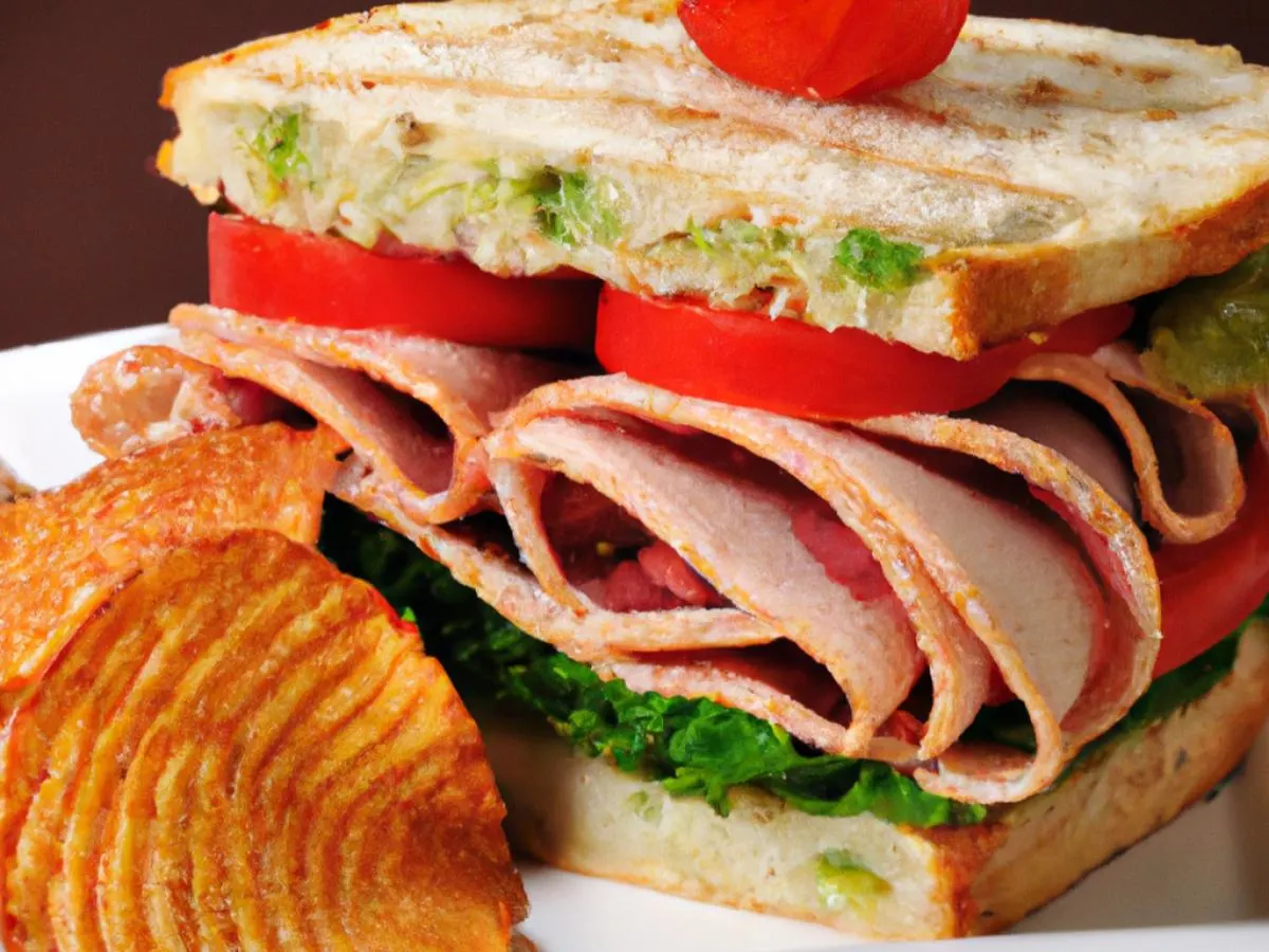 Little Italy Pepperoni Cheese Turkey Sandwich on White with Kettle Chips Little Italy Pepperoni Cheese Turkey Sandwich on White with Kettle Chips
