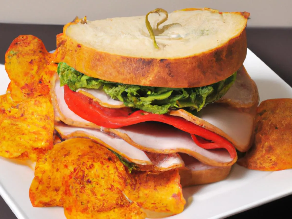 Little Italy Pepperoni Cheese Turkey Sandwich on White with Kettle Chips and Chocolate Chip Cookies Little Italy Pepperoni Cheese Turkey Sandwich on White with Kettle Chips and Chocolate Chip Cookies