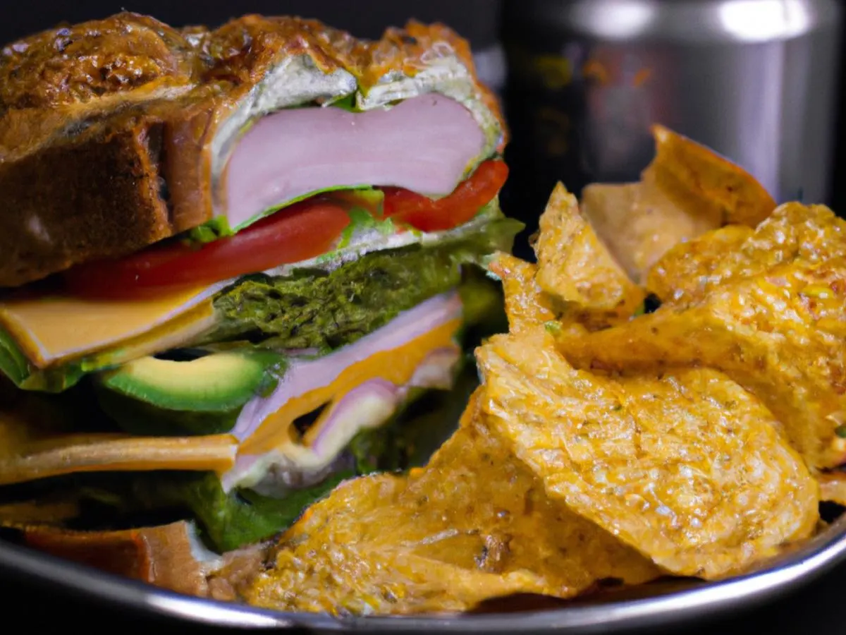 The Empire State Triple Decker Sandwich on Rye with Kettle Chips and Chocolate Chip Cookies The Empire State Triple Decker Sandwich on Rye with Kettle Chips and Chocolate Chip Cookies