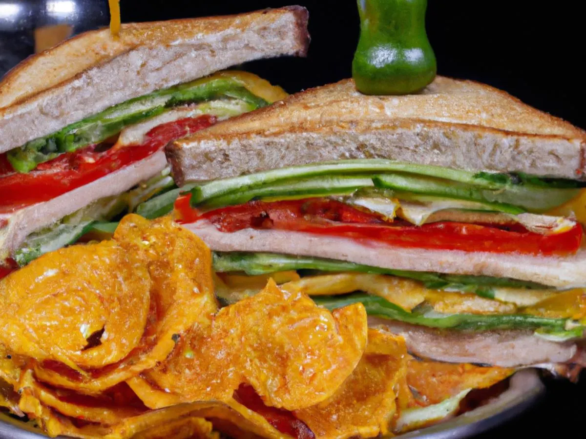 The Empire State Triple Decker Sandwich on Rye with Kettle Chips The Empire State Triple Decker Sandwich on Rye with Kettle Chips