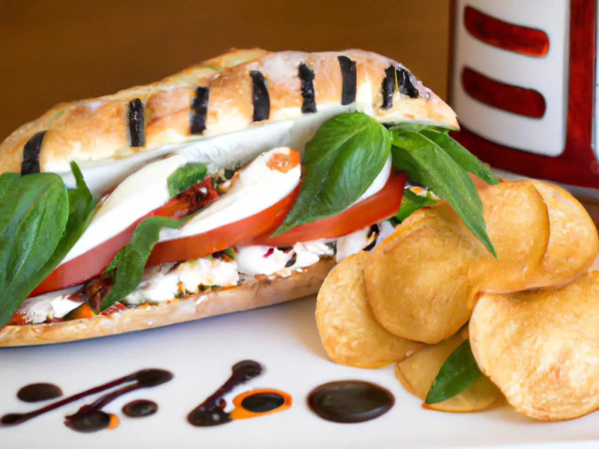 Caprese Panini with Kettle Chips Caprese Panini with Kettle Chips