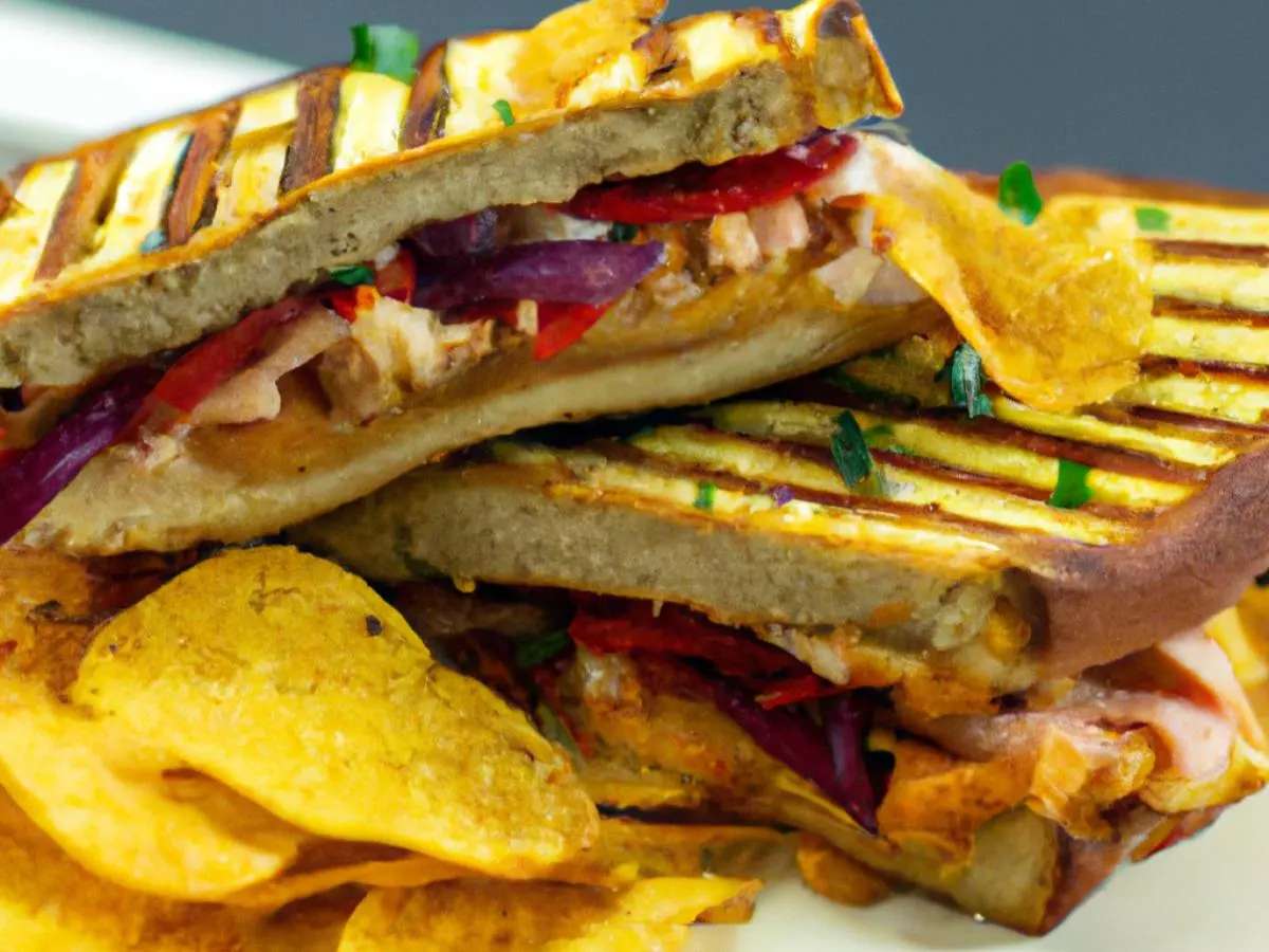 Chicken Santa Fe Panini with Kettle Chips and Chocolate Chip Cookies Chicken Santa Fe Panini with Kettle Chips and Chocolate Chip Cookies