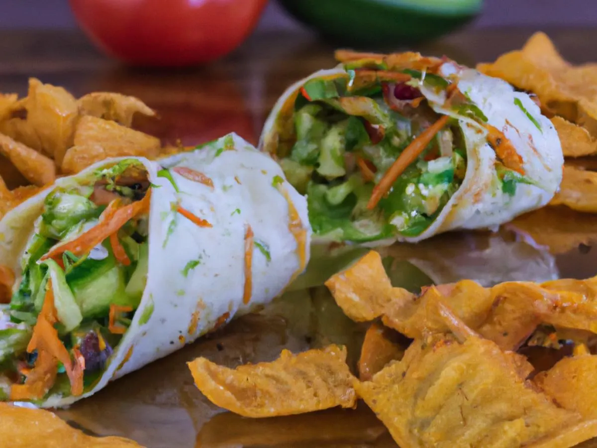 Veggie Wrap with Kettle Chips Veggie Wrap with Kettle Chips