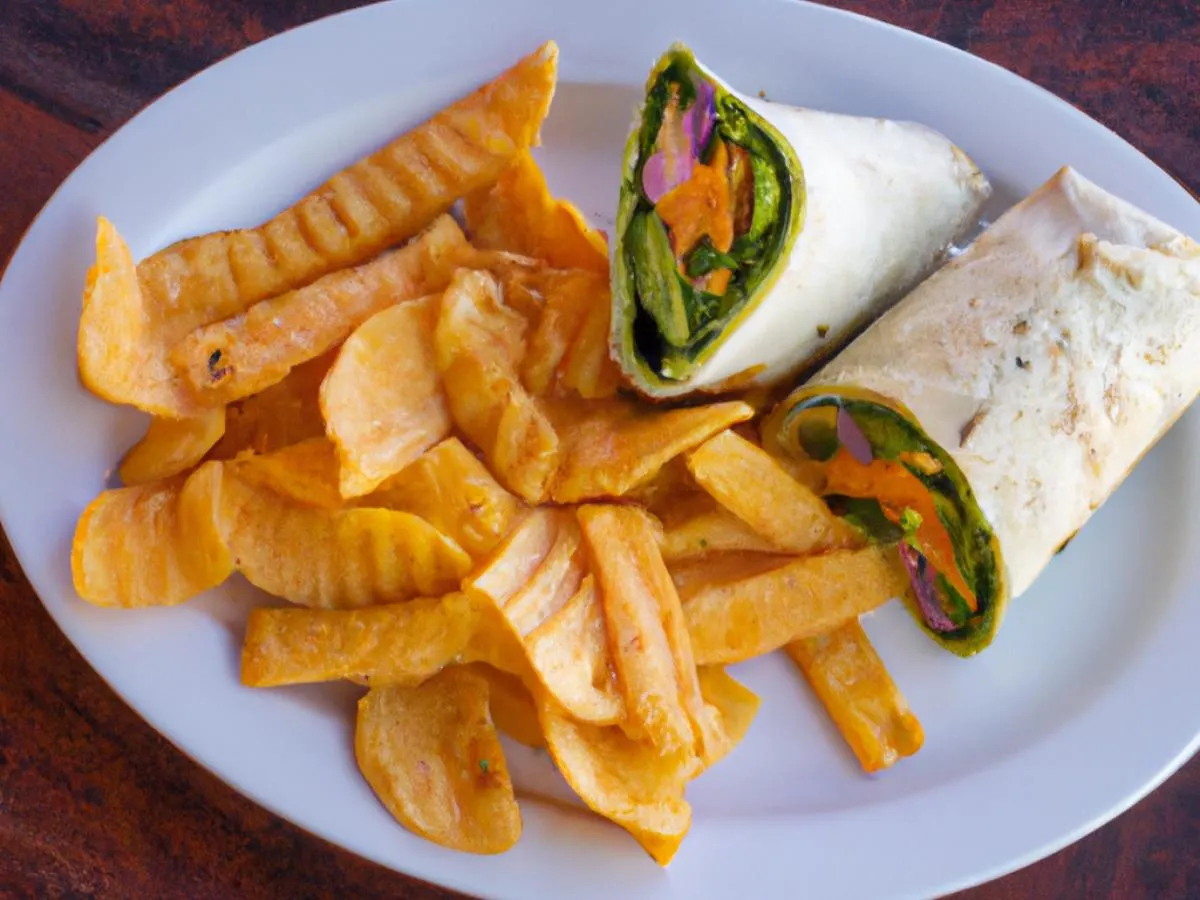 Veggie Wrap with Kettle Chips and Chocolate Chip Cookies Veggie Wrap with Kettle Chips and Chocolate Chip Cookies