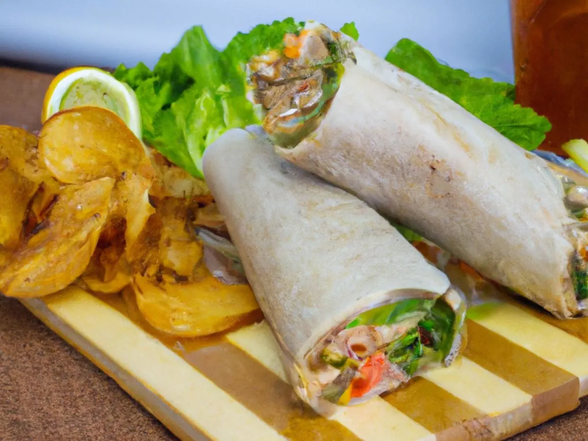 Tuna Salad Wrap with Kettle Chips Tuna Salad Wrap with Kettle Chips