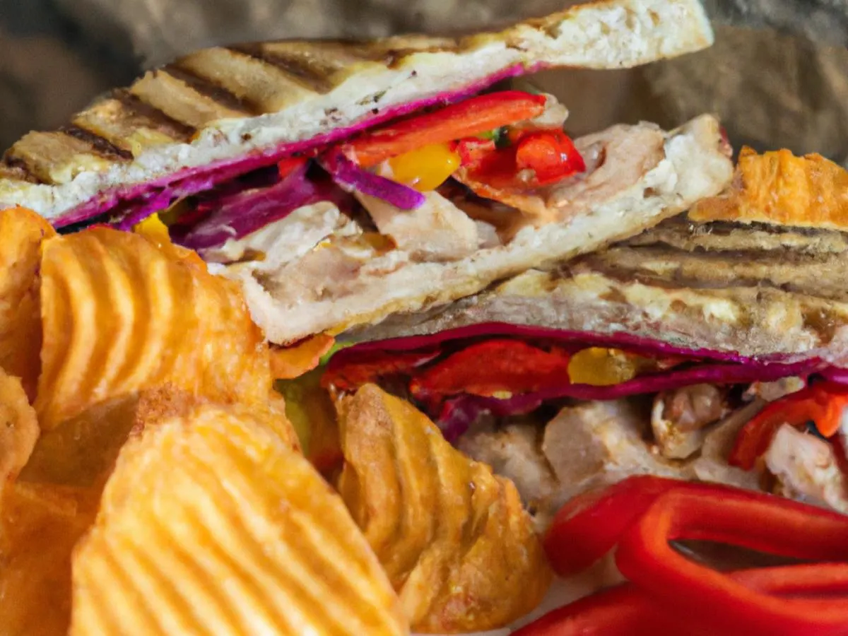 Gluten Free Dairy Free Chicken Santa Fe Panini with Kettle Chips Gluten Free Dairy Free Chicken Santa Fe Panini with Kettle Chips