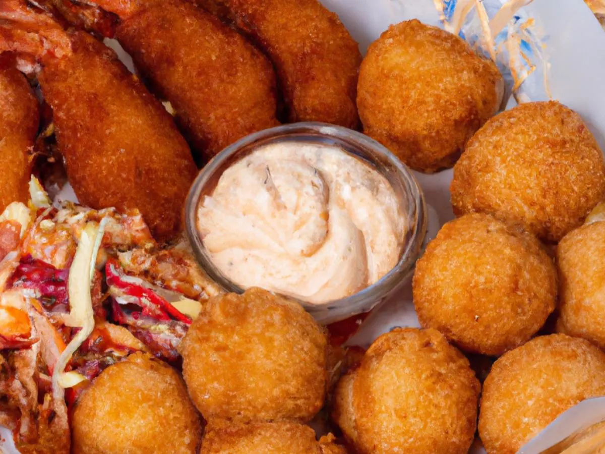 Fried Shrimp Basket with Hushpuppies and Coleslaw [16 oz]