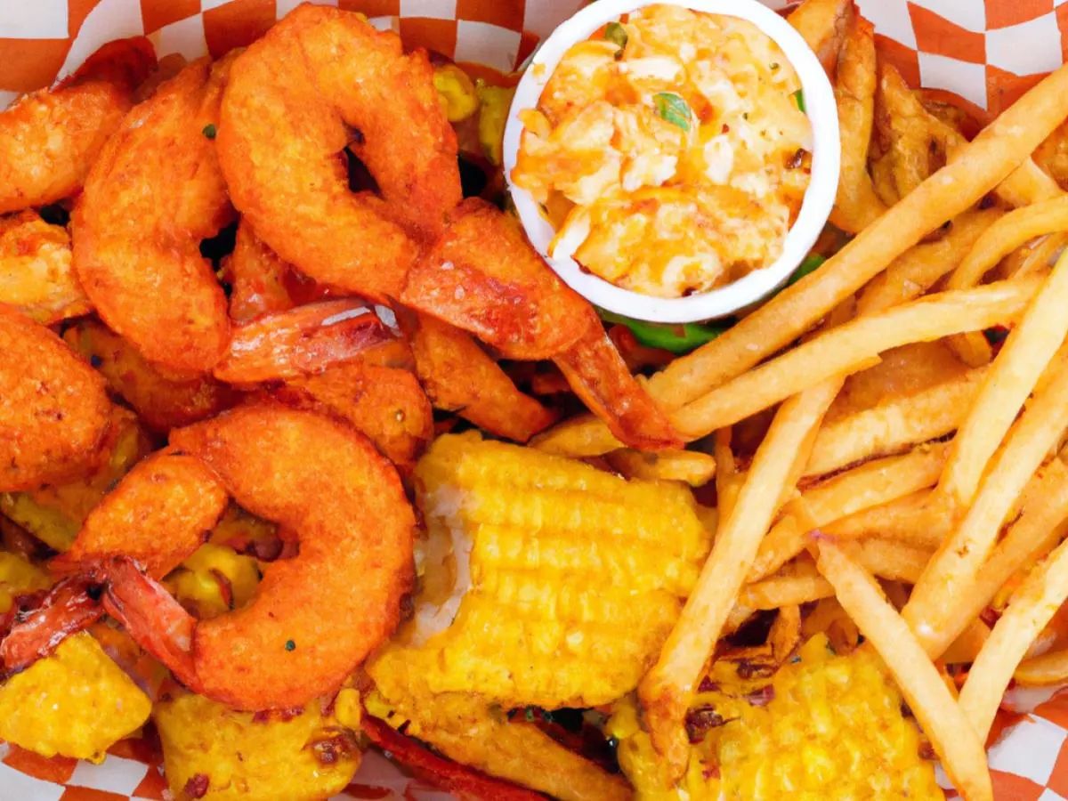 Fried Shrimp Basket with Cajun Fries and Corn on the Cob [21 oz]