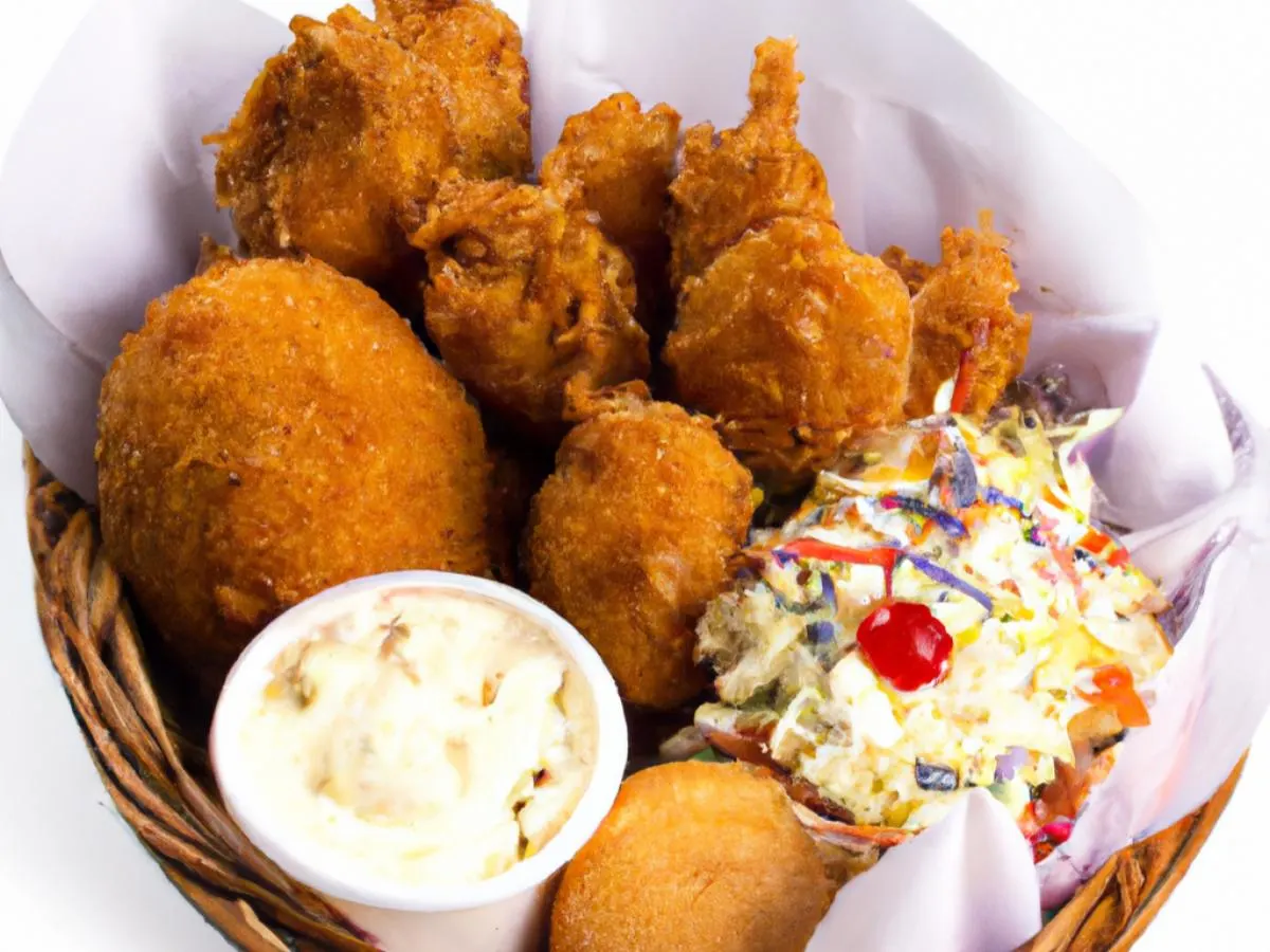 Chicken Tender Basket with Hushpuppies and Coleslaw [16 oz]