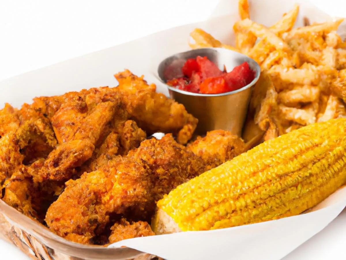 Chicken Tender Basket with Cajun Fries and Corn on the Cob [16 oz]