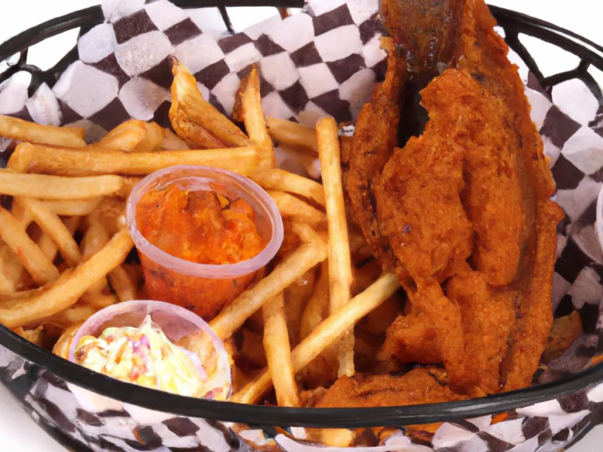 Fried Catfish Basket with Cajun Fries and Coleslaw [16 oz]