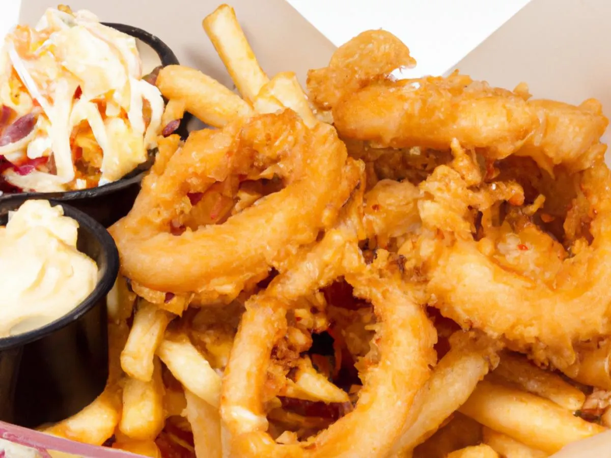 Fried Calamari Basket with Fries and Coleslaw [21 oz]