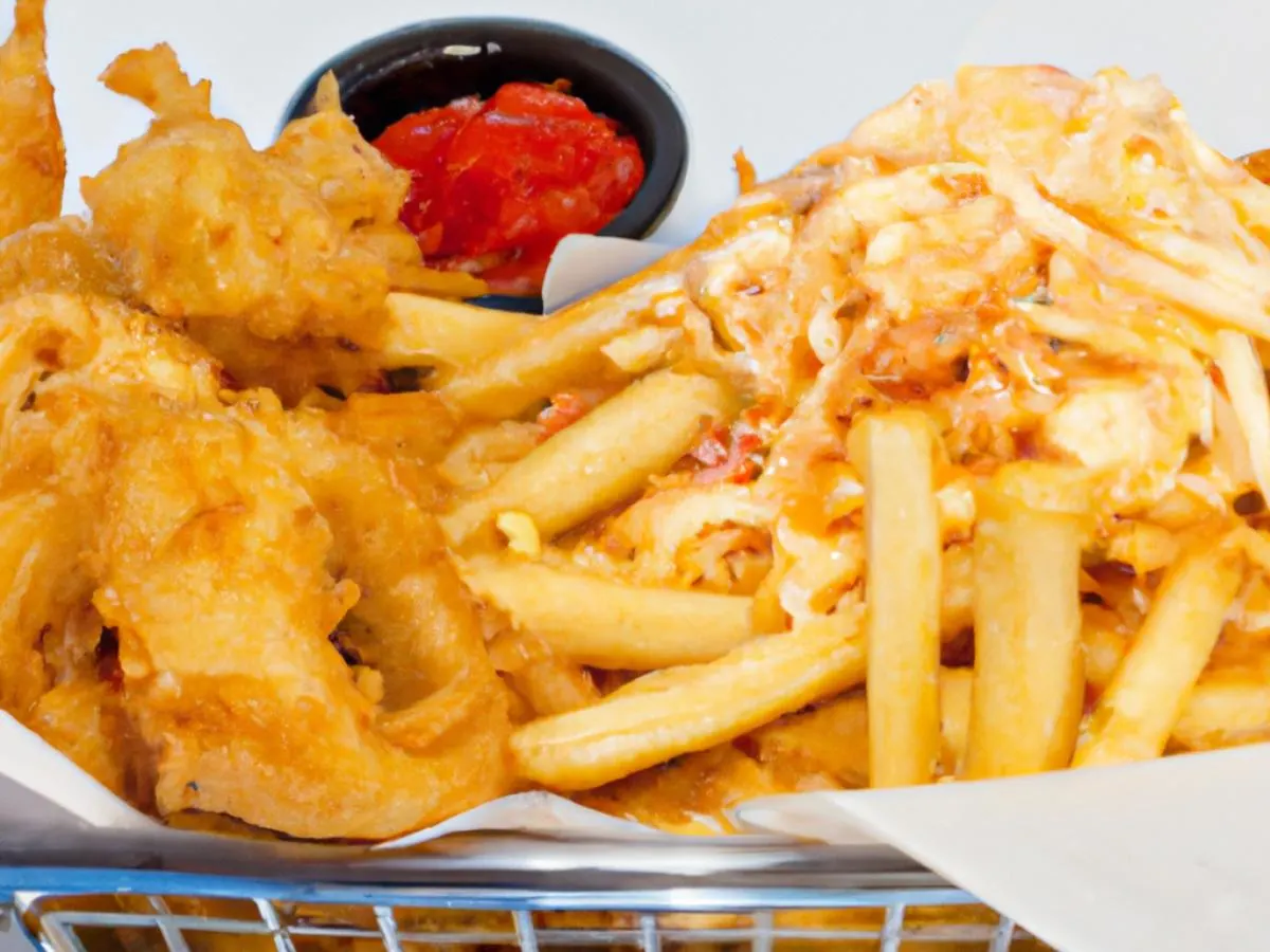 Fried Calamari Basket with Cajun Fries and Coleslaw [21 oz]