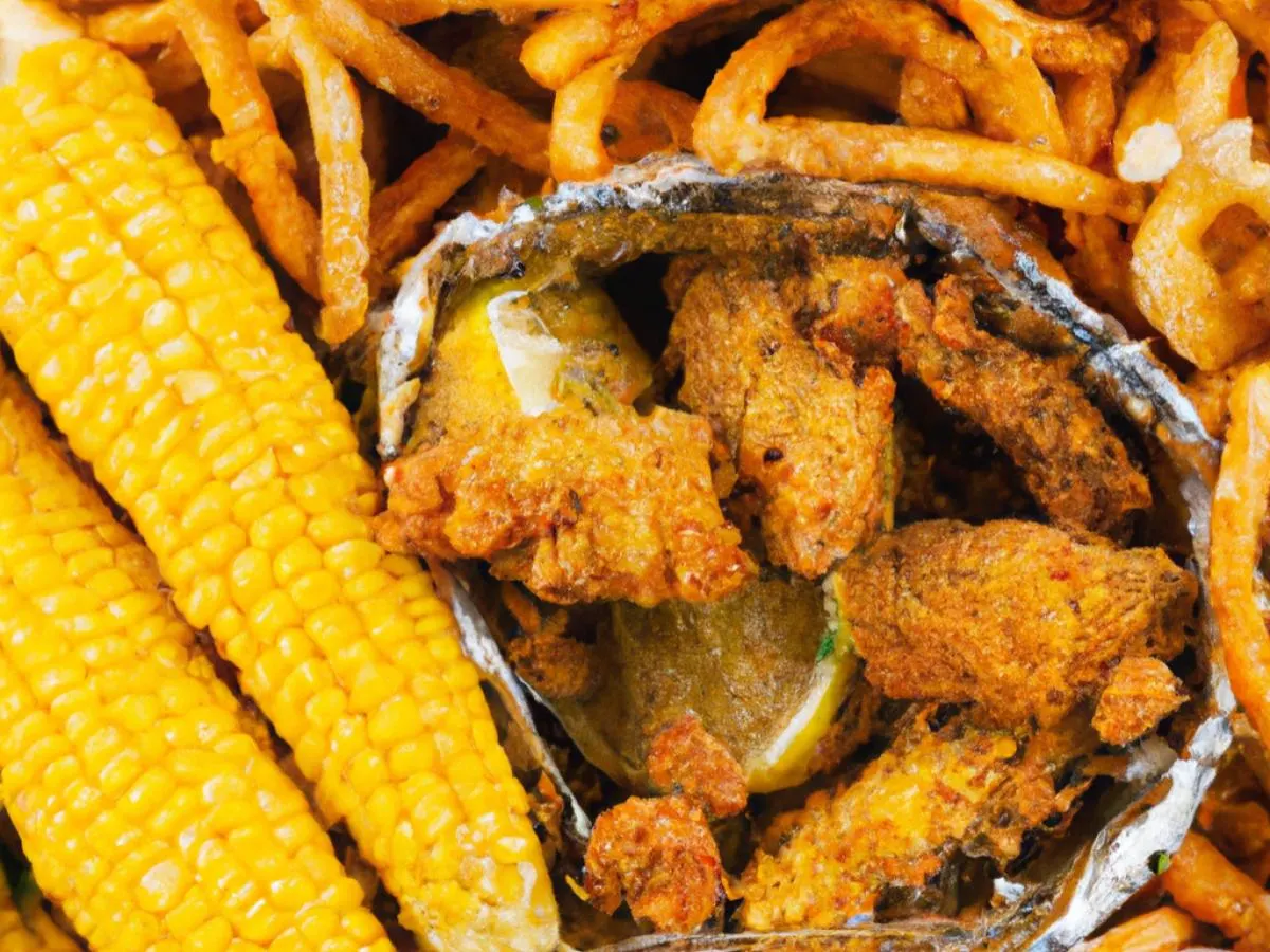 Fried Oyster Basket with Cajun Fries and Corn on the Cob [16 oz]
