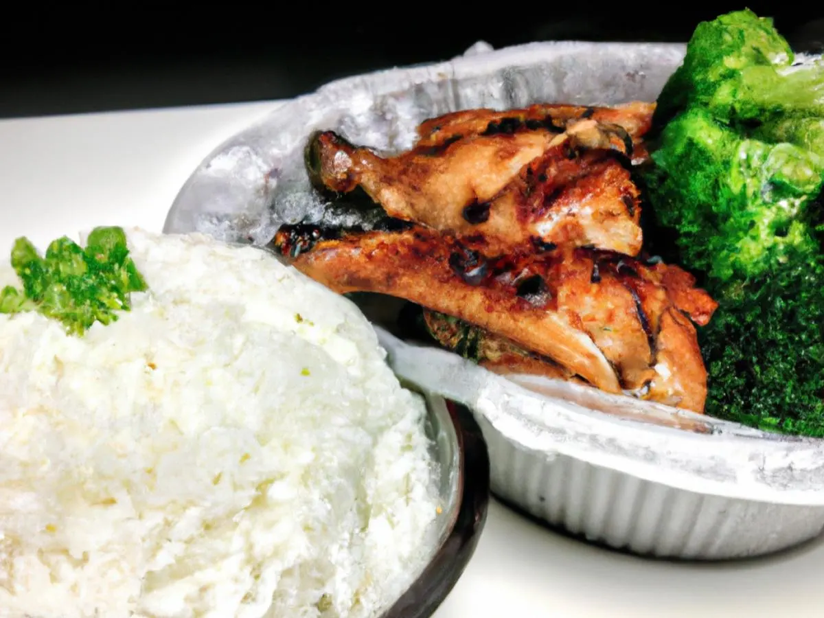 Grilled Chicken Basket with Steamed Broccoli and Steamed Rice (AFB) [16 oz]