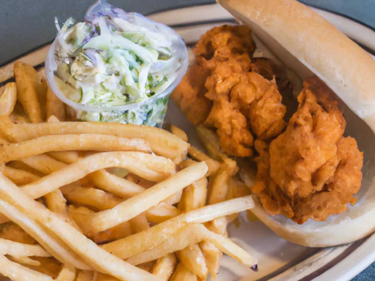 Chicken Tender Po Boy with Fries and Coleslaw [21 oz]