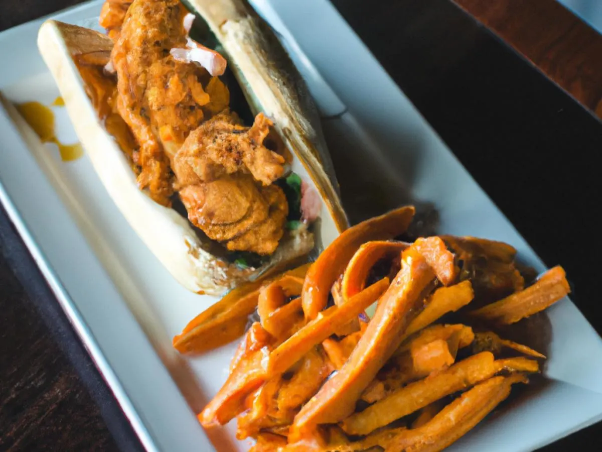 Chicken Tender Po Boy with Sweet Potato Fries and Coleslaw [21 oz]