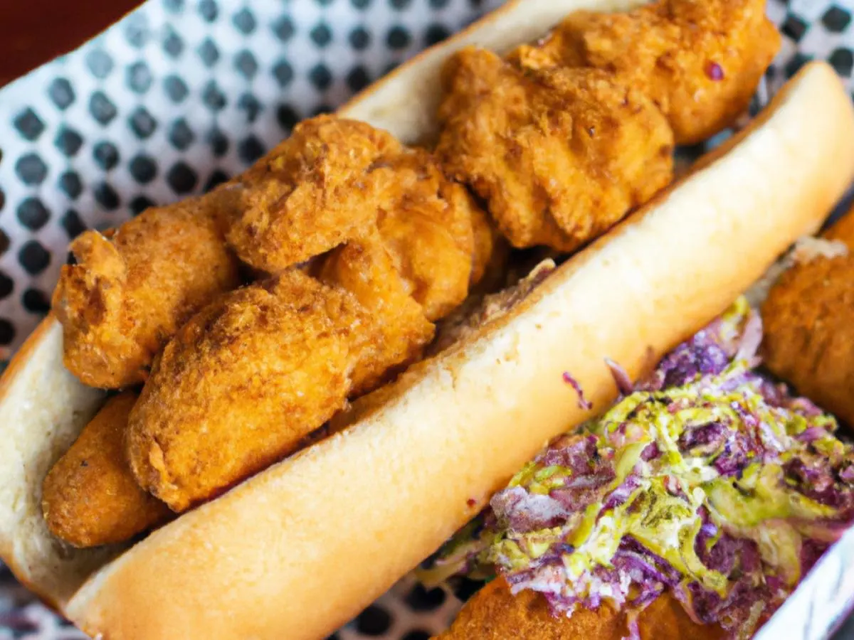 Chicken Tender Po Boy with Hushpuppies and Coleslaw [16 oz]