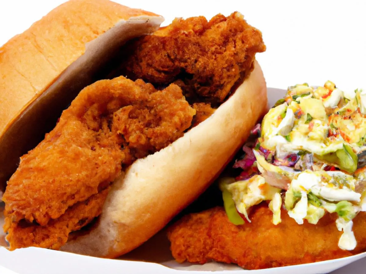 Fried Catfish Po Boy with Hushpuppies and Coleslaw [16 oz]